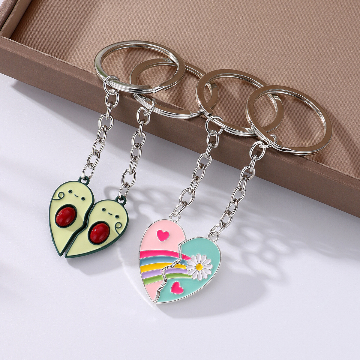 Heart Magnet Keychain Couple