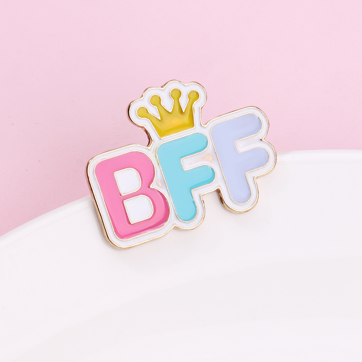 Crown BFF Brooch Pin