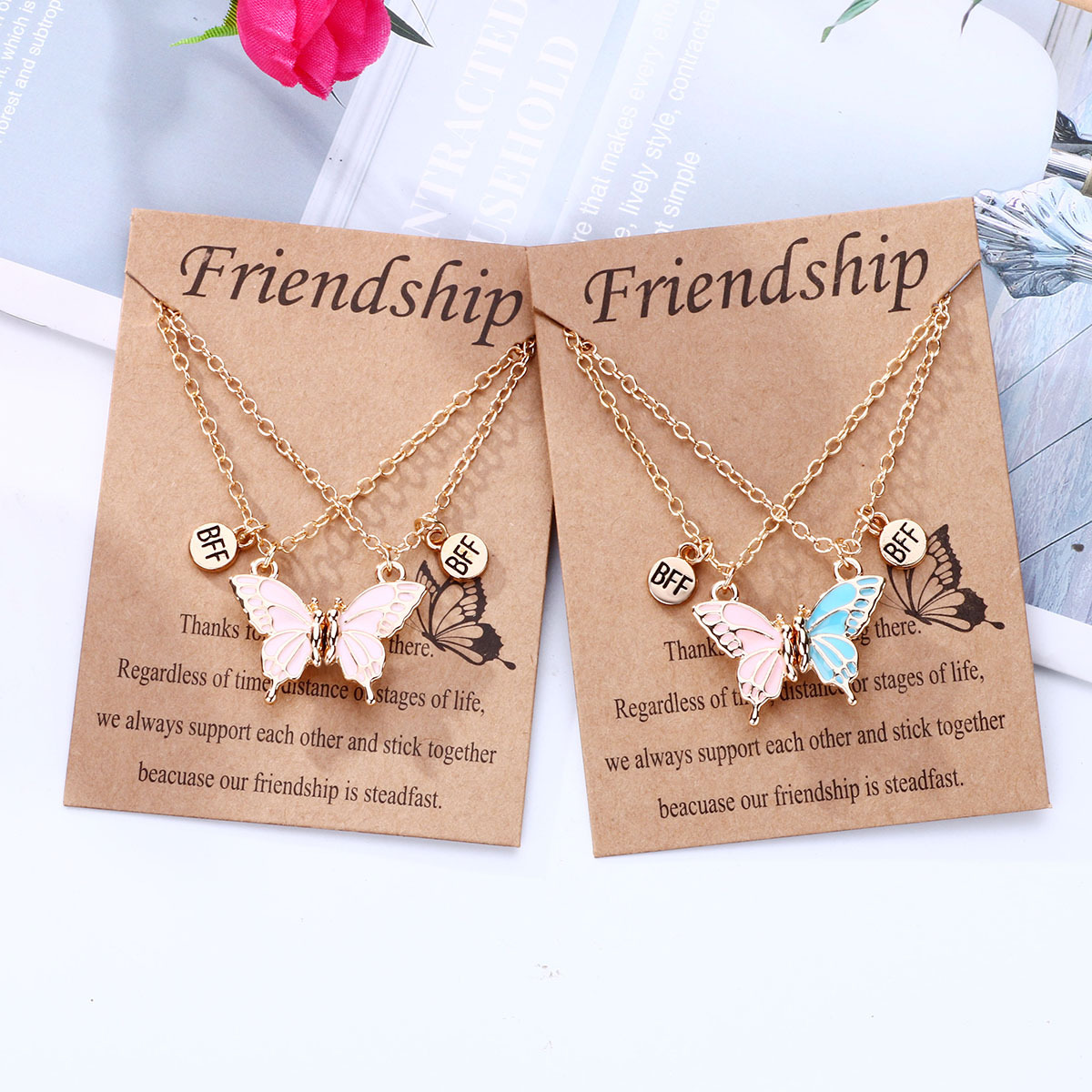 Butterfly Magnet BFF Necklace