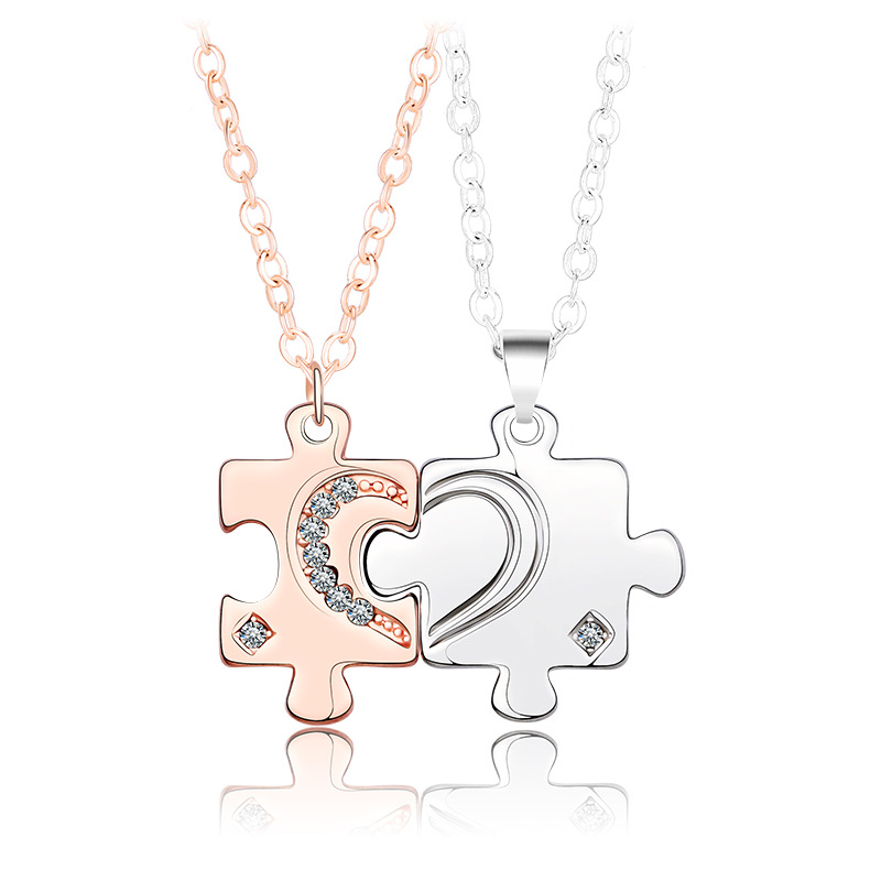 Puzzle Couple Necklace - image 5