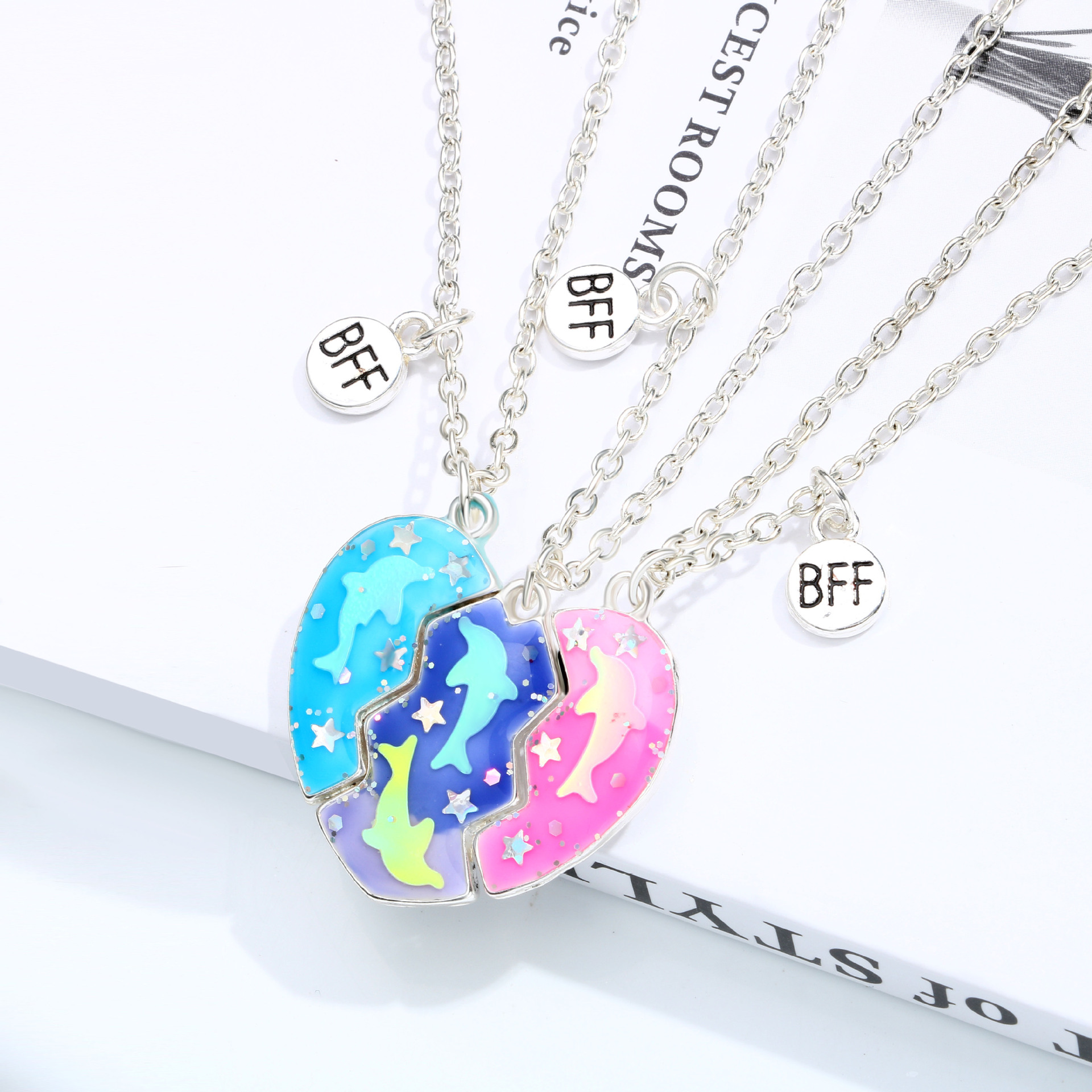 Dolphin Heart Magnet Necklace - image 2