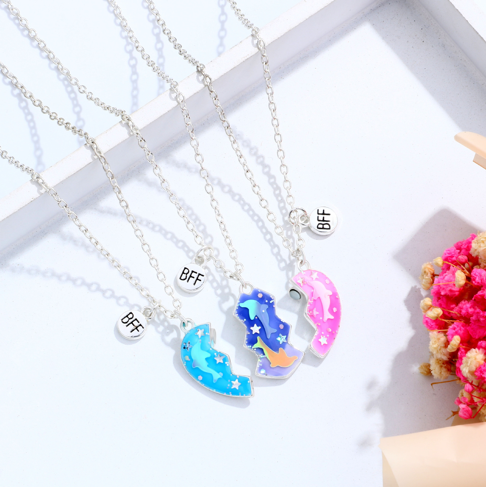 Dolphin Heart Magnet Necklace - image 3