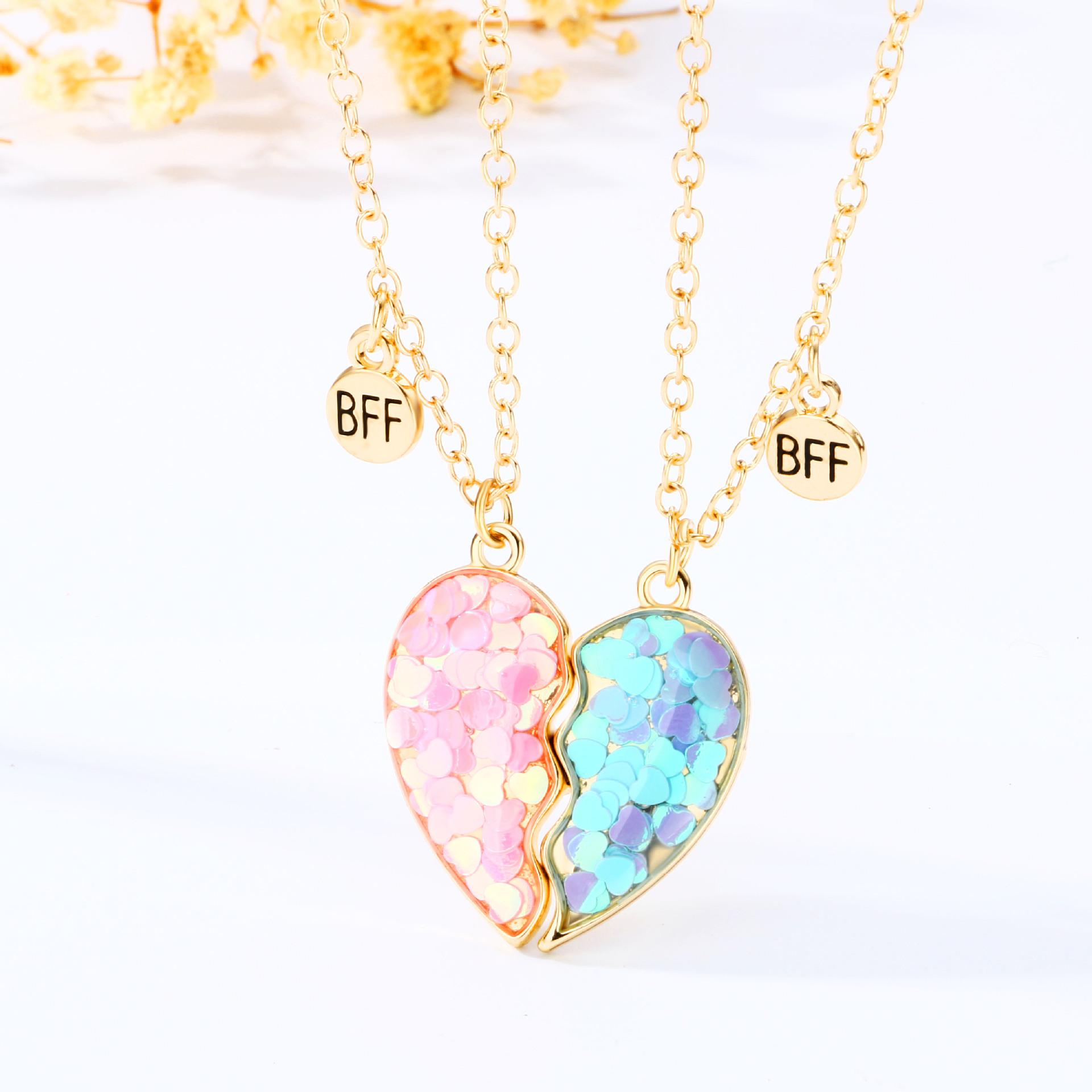 BEST Friend Glitter Necklace Set - image 4
