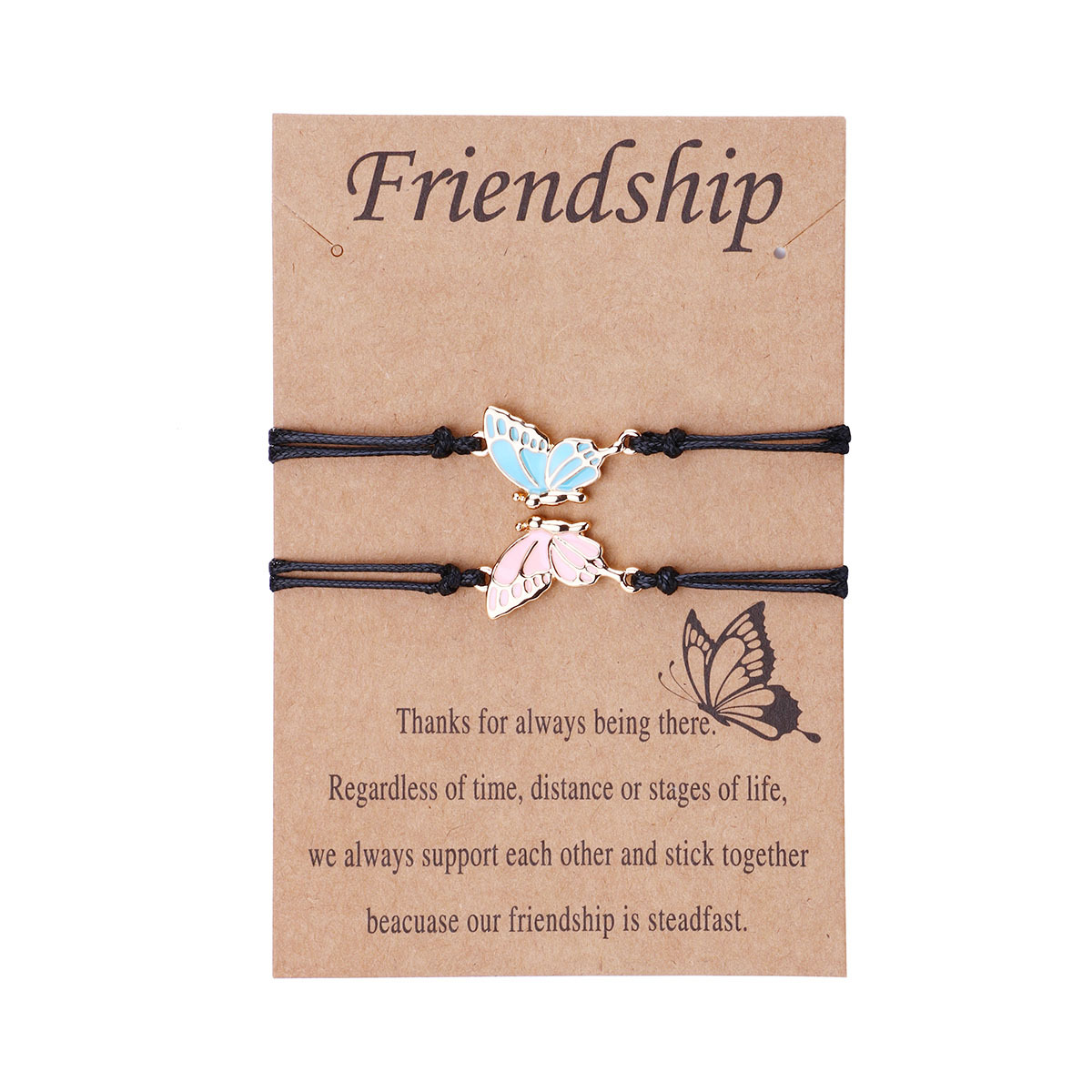 Butterfly Wax Cord Bracelet Set - image 5