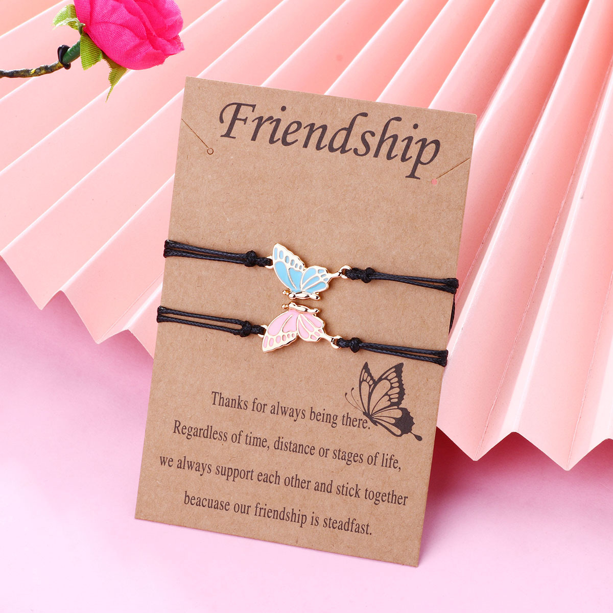 Butterfly Wax Cord Bracelet Set - image 6