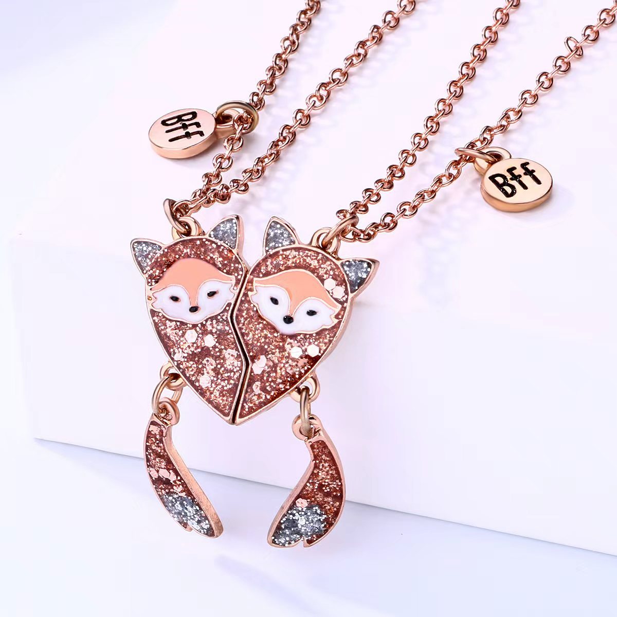Fox Magnet BFF Necklace Set - image 1