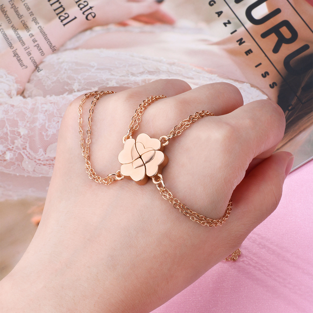 Clover Magnetic Bestie Necklace - image 3