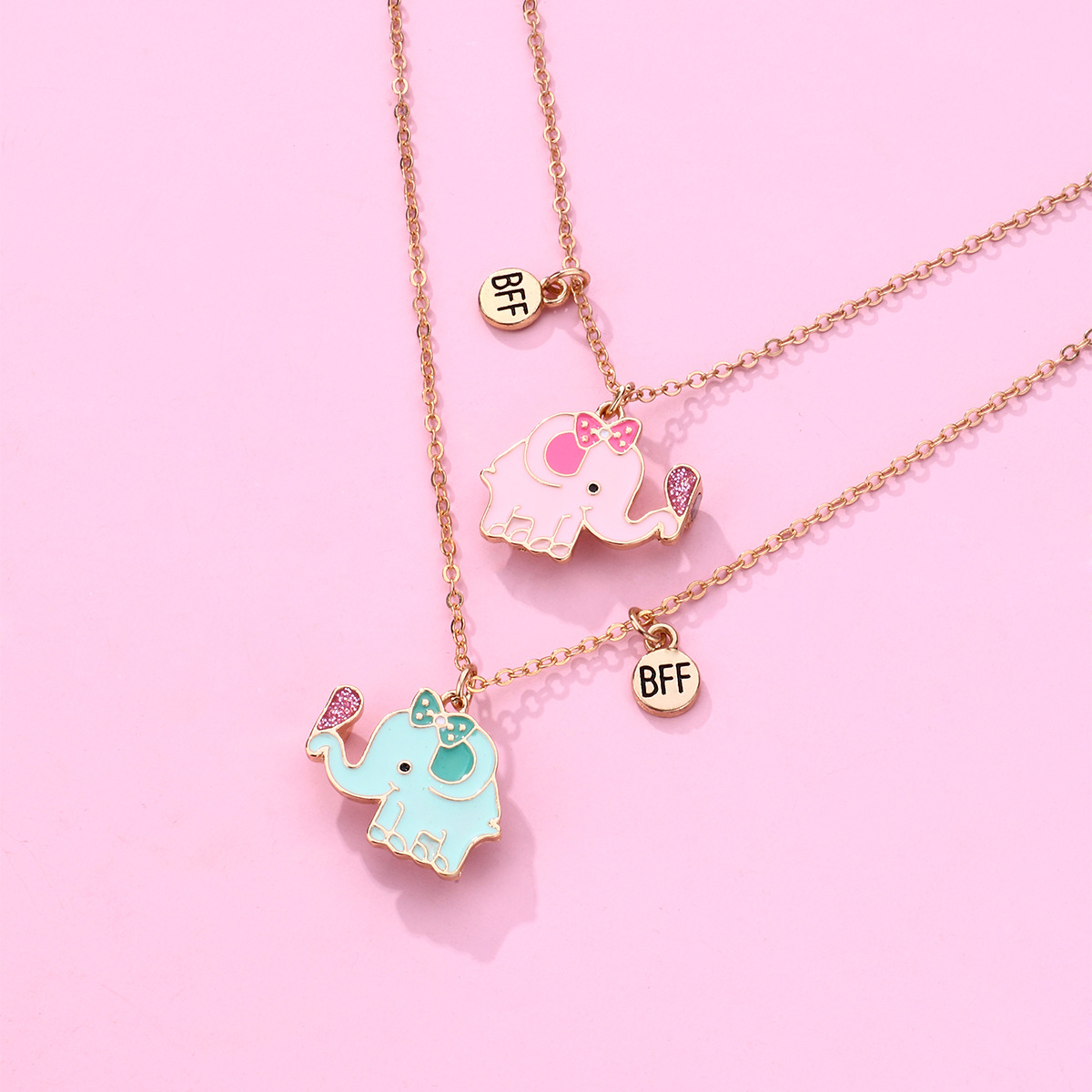 Bow Elephant Magnet Necklace - image 2