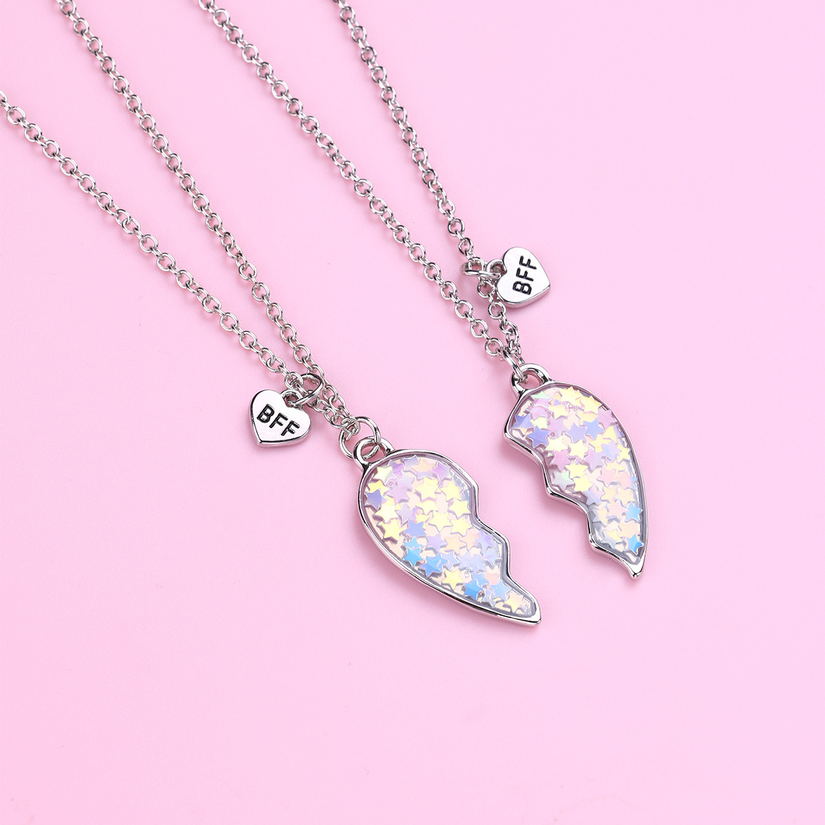 Star Glitter Heart Necklace - image 4