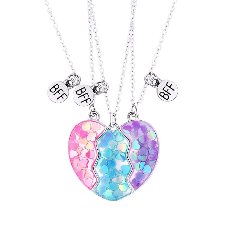 Glitter Heart Magnet Necklace Set - image 5