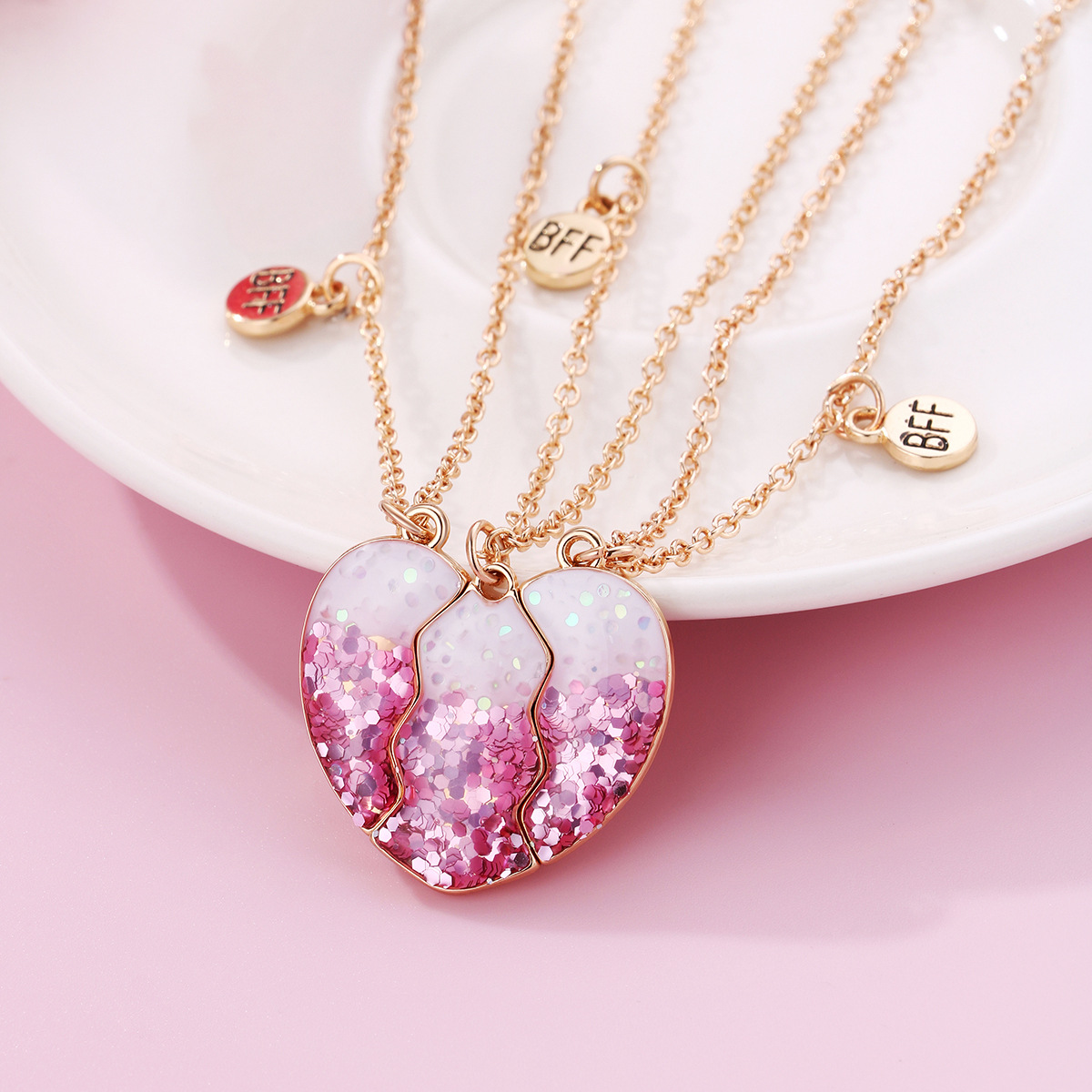 Cute Oil-Drop 3-Piece Necklace - image 3