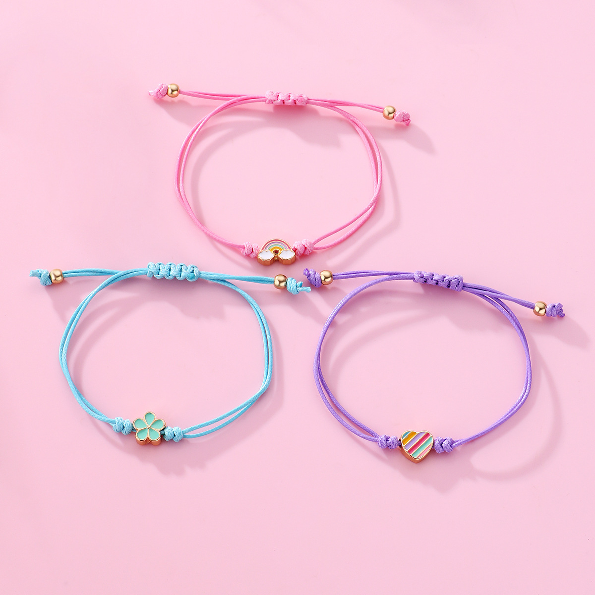Rainbow Heart Woven Bracelet - image 3