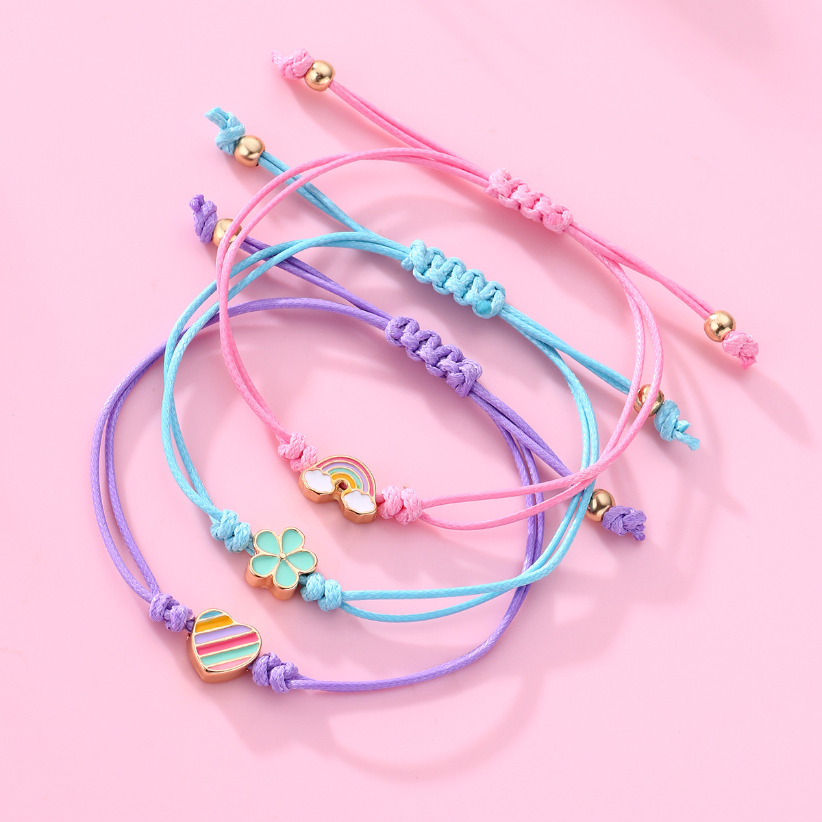 Rainbow Heart Woven Bracelet - image 4