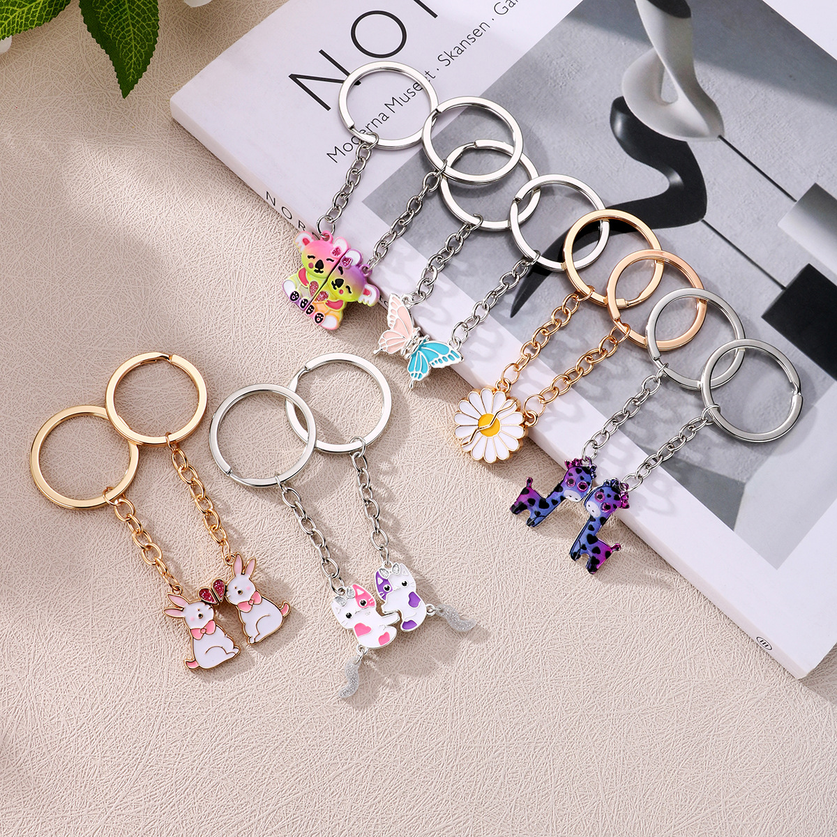 Rabbit Metal Keychain Set - image 2