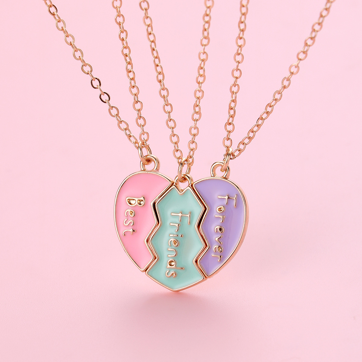 Heart Three Bestie Necklace Set - image 3