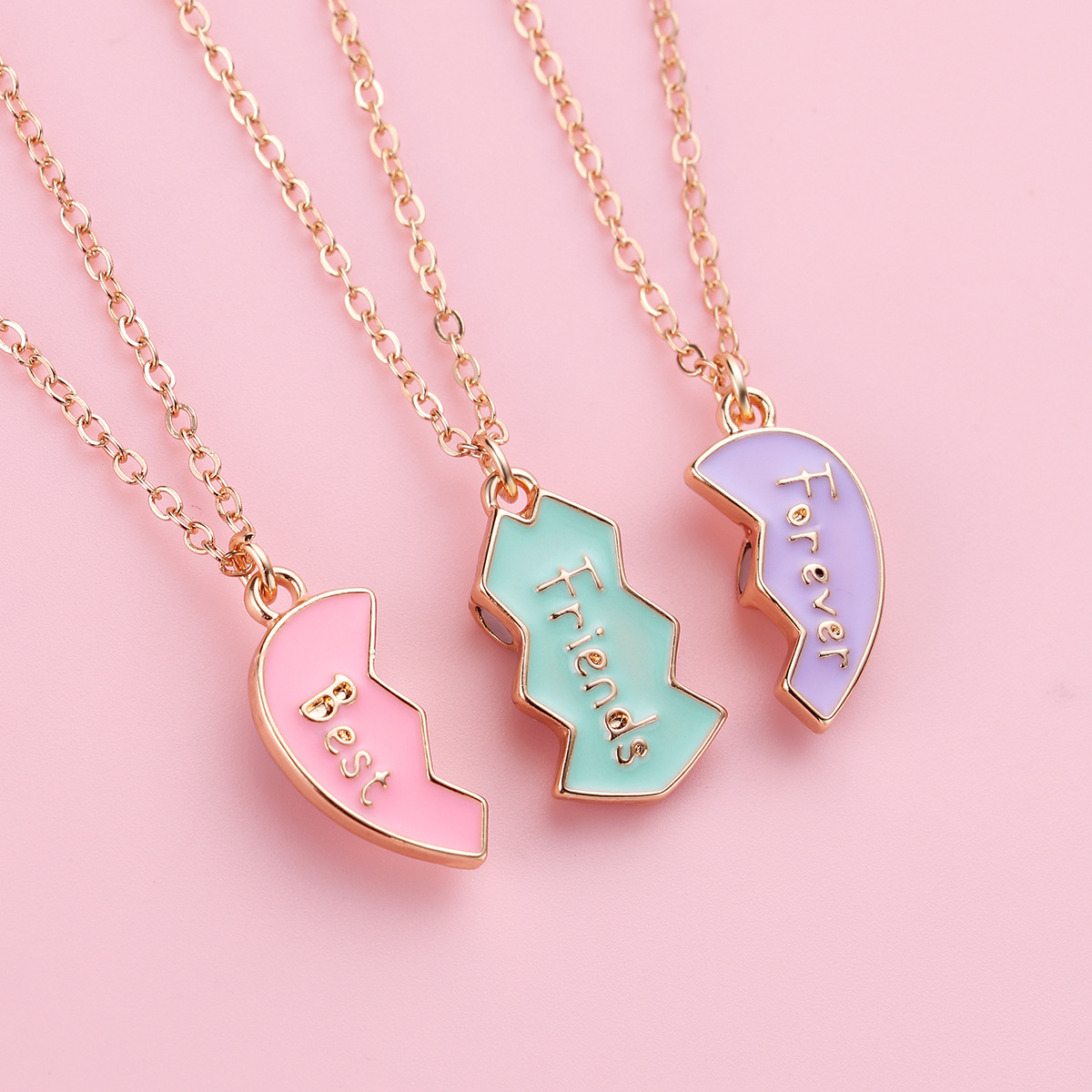 Heart Three Bestie Necklace Set - image 4