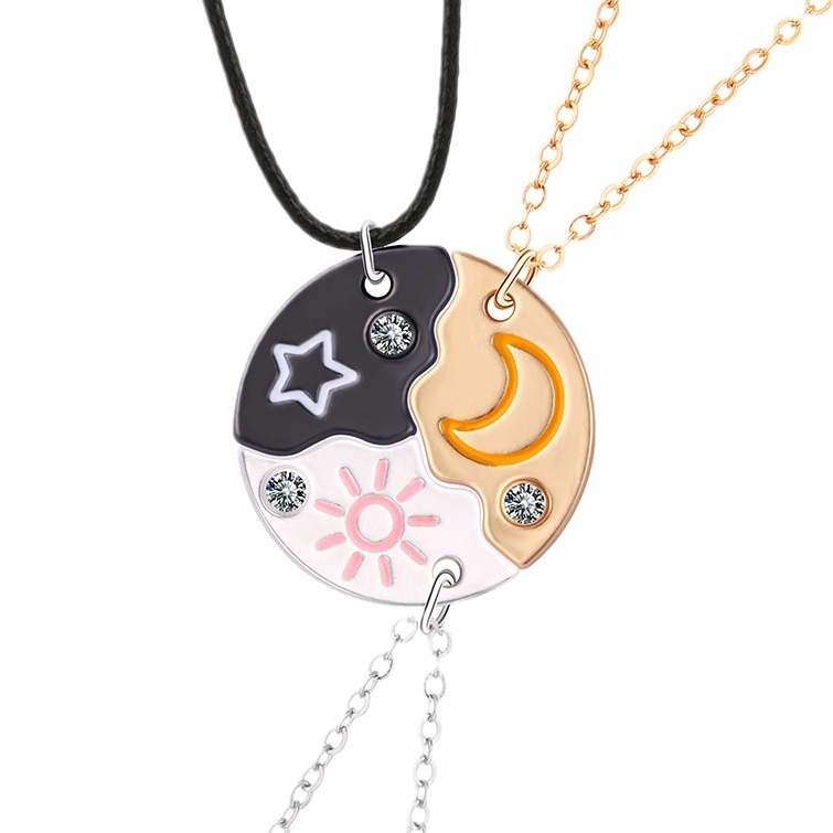 Star Moon Three-Person Necklace - image 5