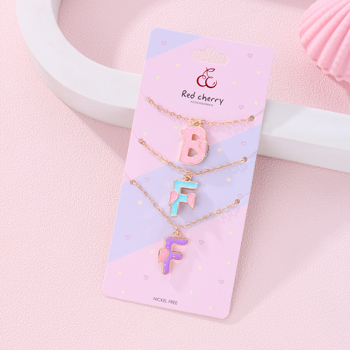 Letter Heart BFF Necklace Set - image 6