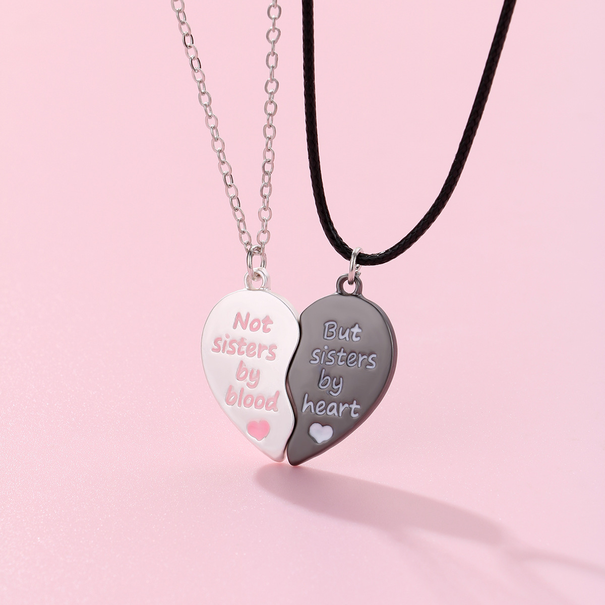 Letter Heart Couple Necklace - image 1