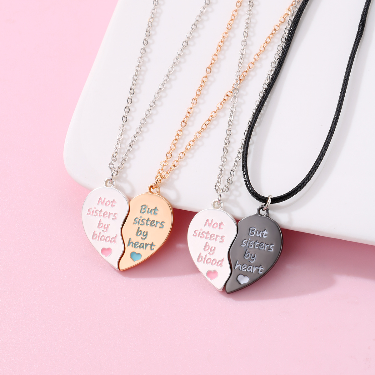Letter Heart Couple Necklace - image 4