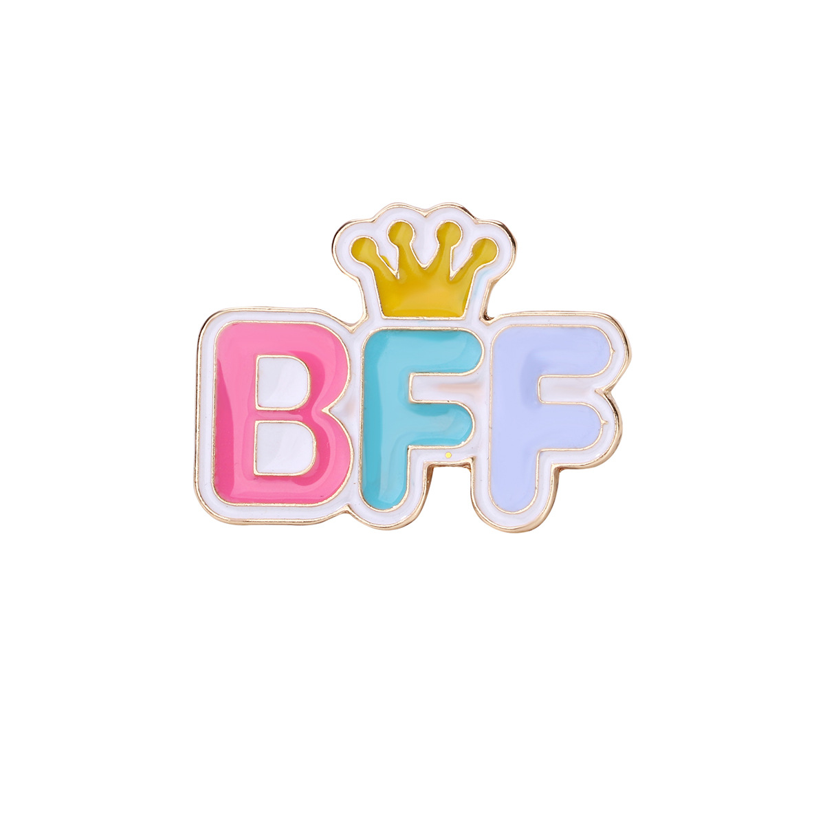 Crown BFF Brooch Pin - image 6