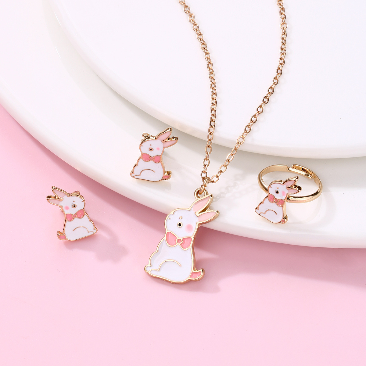 Rabbit Pendant Bestie Necklace - image 2