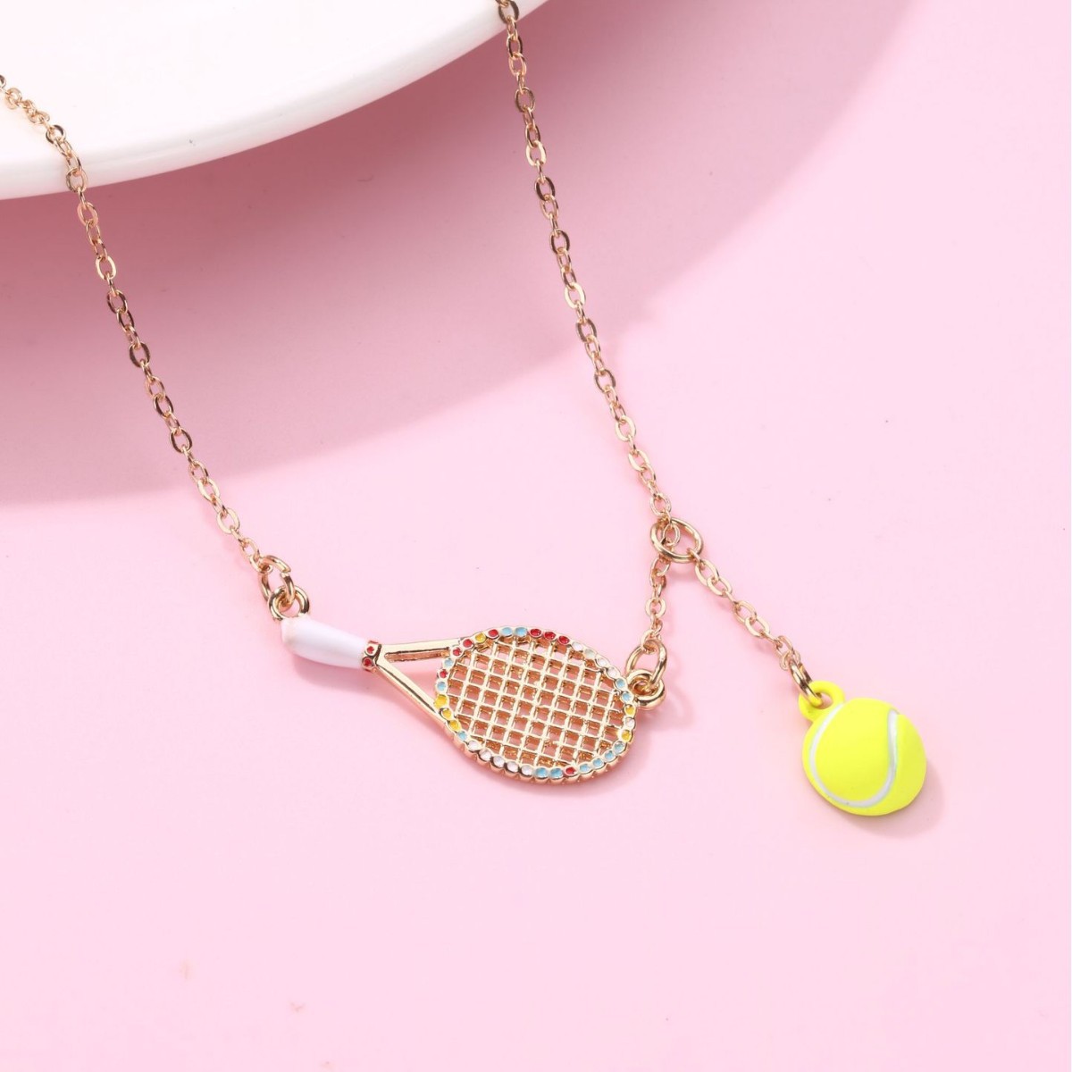 Tennis Racket Kids Necklace - image 4