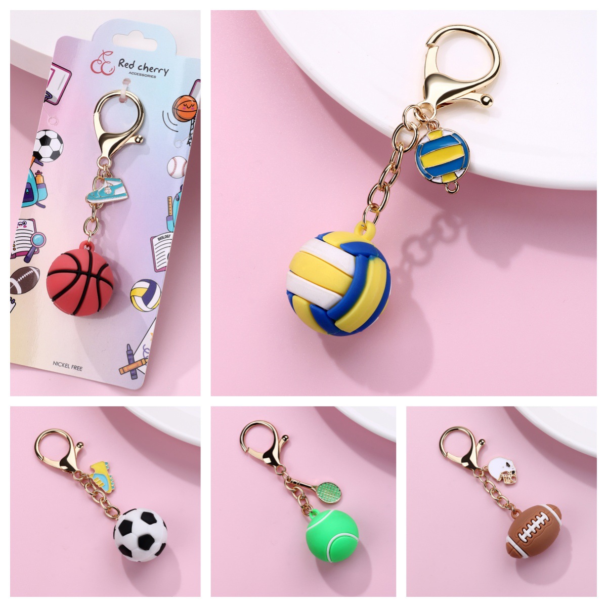 PVC Sports Ball Keychain - image 1