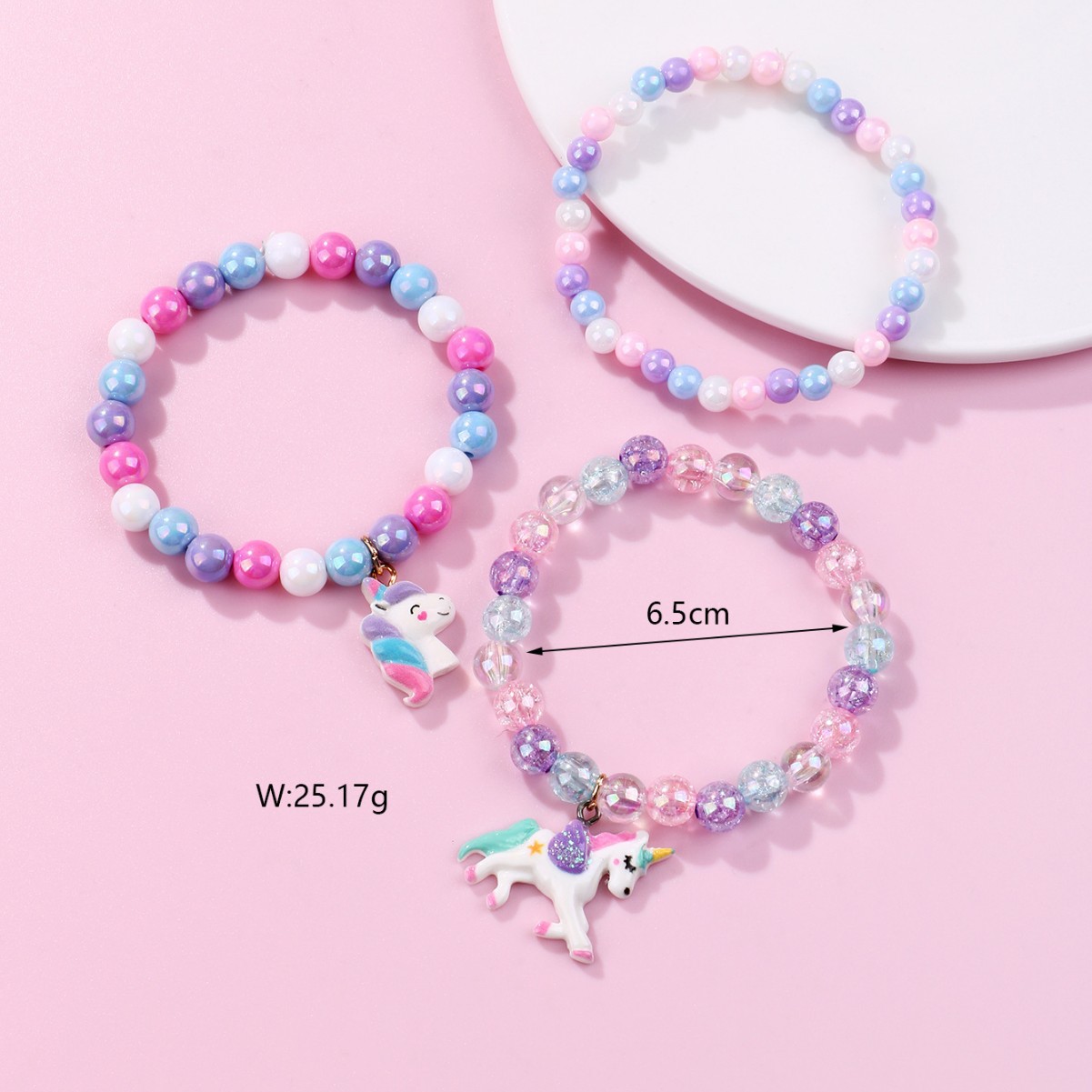 Unicorn Bead Bracelet Set - image 4