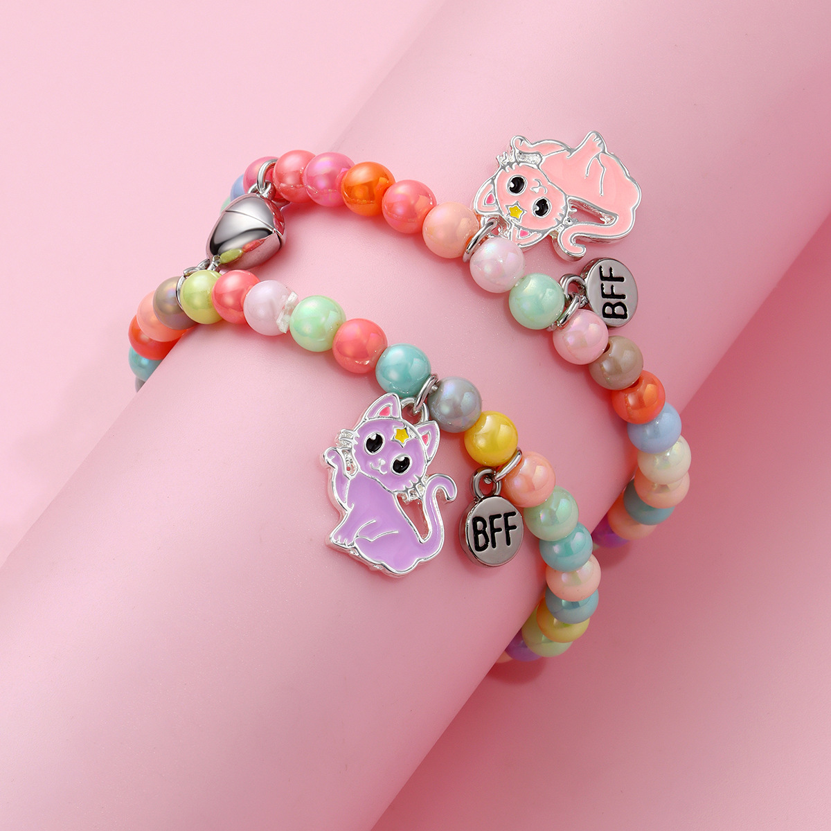 Cat Bead Magnet Bracelet