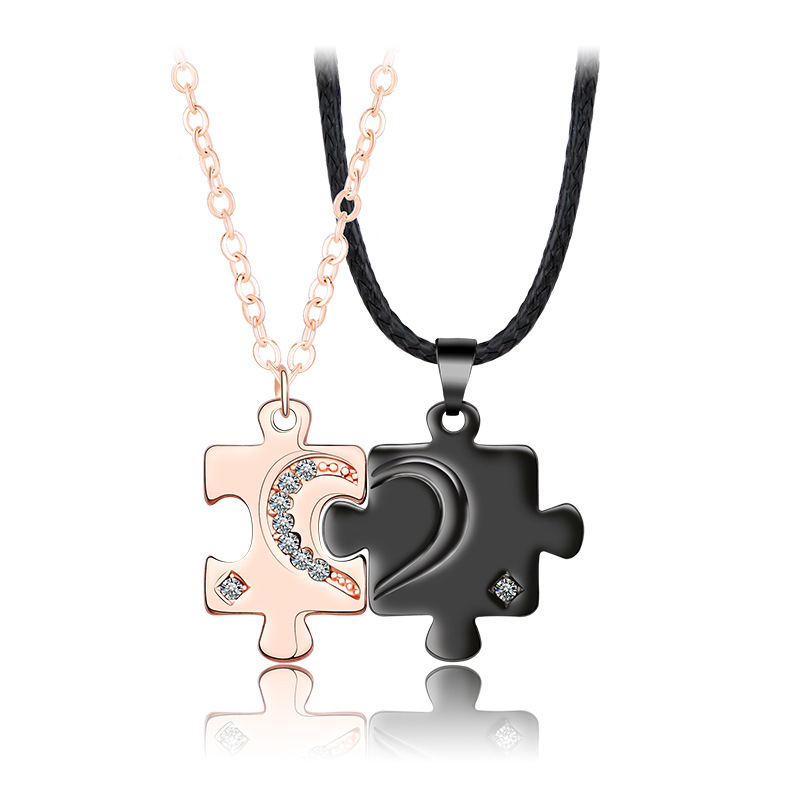 Puzzle Couple Necklace